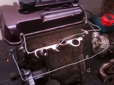 and this time i made up a template of my engine bay using wire, so i can make sure it all fits!