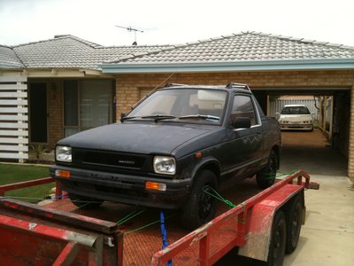 Picked up. Running, no rego. Not drivable.