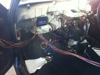 A few hours effort - mounted and the wiring at least sorted to where it has to go.
