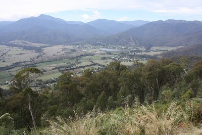 View toward Falls Creek and across Mount Beauty