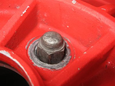 Wheel nut in hole